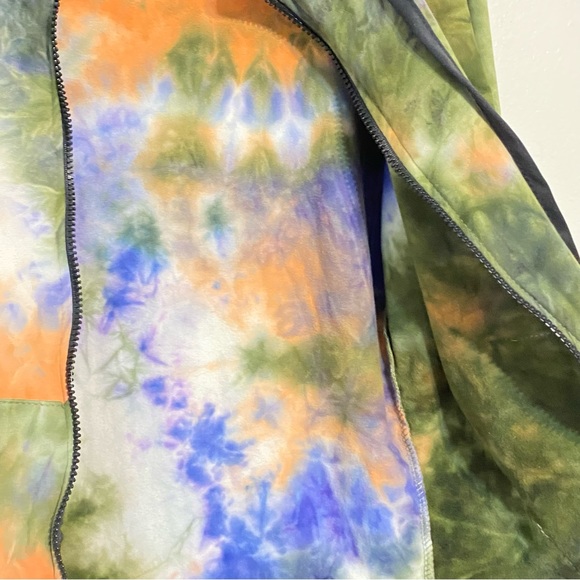 NYC  Multi-Color Tie Dyed Hoodie Zip Front size Medium - Picture 6 of 11